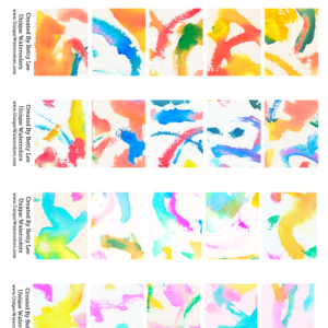 Abstract Watercolor Bookmarks 2